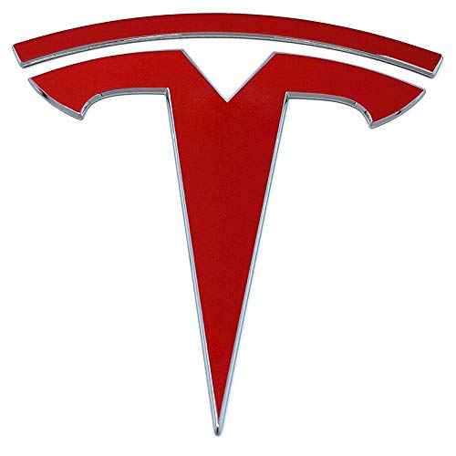 Custom Cut Graphics Logo Decal Wrap for Tesla Model Y, 4-pc Set (Gloss Red)