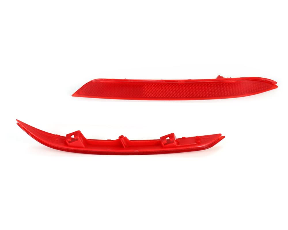 Ijdmtoy Oem-Red Rear Bumper Reflector Lens Replacements Compatible With 2016-2017 Honda Accord Sedan, Oe-Spec Lh Rh Assembly