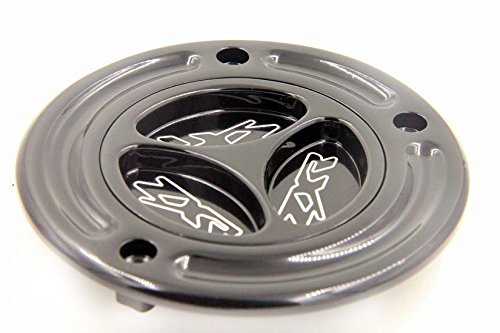 XKMT-Black Keyless Gas Cap Twist Off Aluminum Racing Fuel Tank Cap Compatible With Kawasaki ZX-14R/ ZZR1200 /ZRX1200R /Z1000 /ZX
