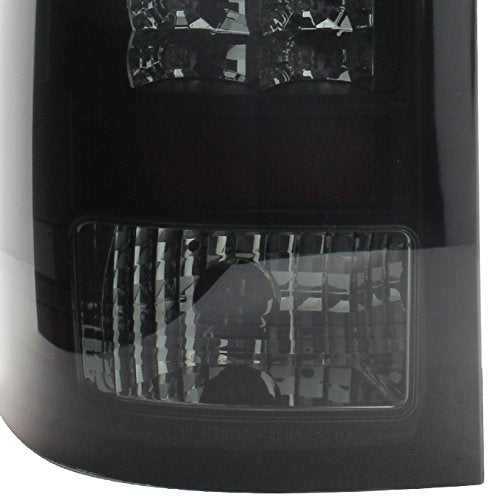 Akkon - For 07-13 Sierra 1500 07-14 Sierra 2500Hd 3500Hd Black Smoke Led Tail Lights Brake Lamps Replacement