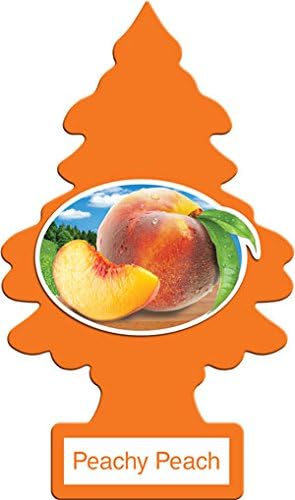 Little Trees Cardboard Hanging Car, Home & Office Air Freshener, Peachy Peach (Pack Of 12)
