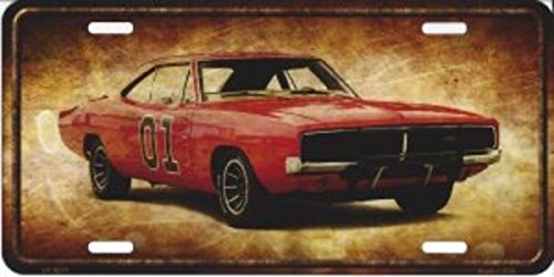 SMART BLONDE The General Lee Metal License Plate