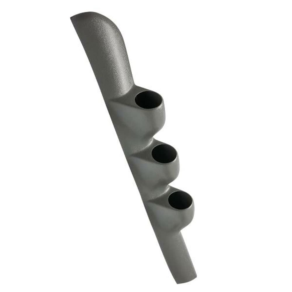 GlowShift Gray Triple Pillar Gauge Pod Compatible with Dodge Ram Cummins 1500 2500 3500 1998-2002 - Factory Color Matched - UV P