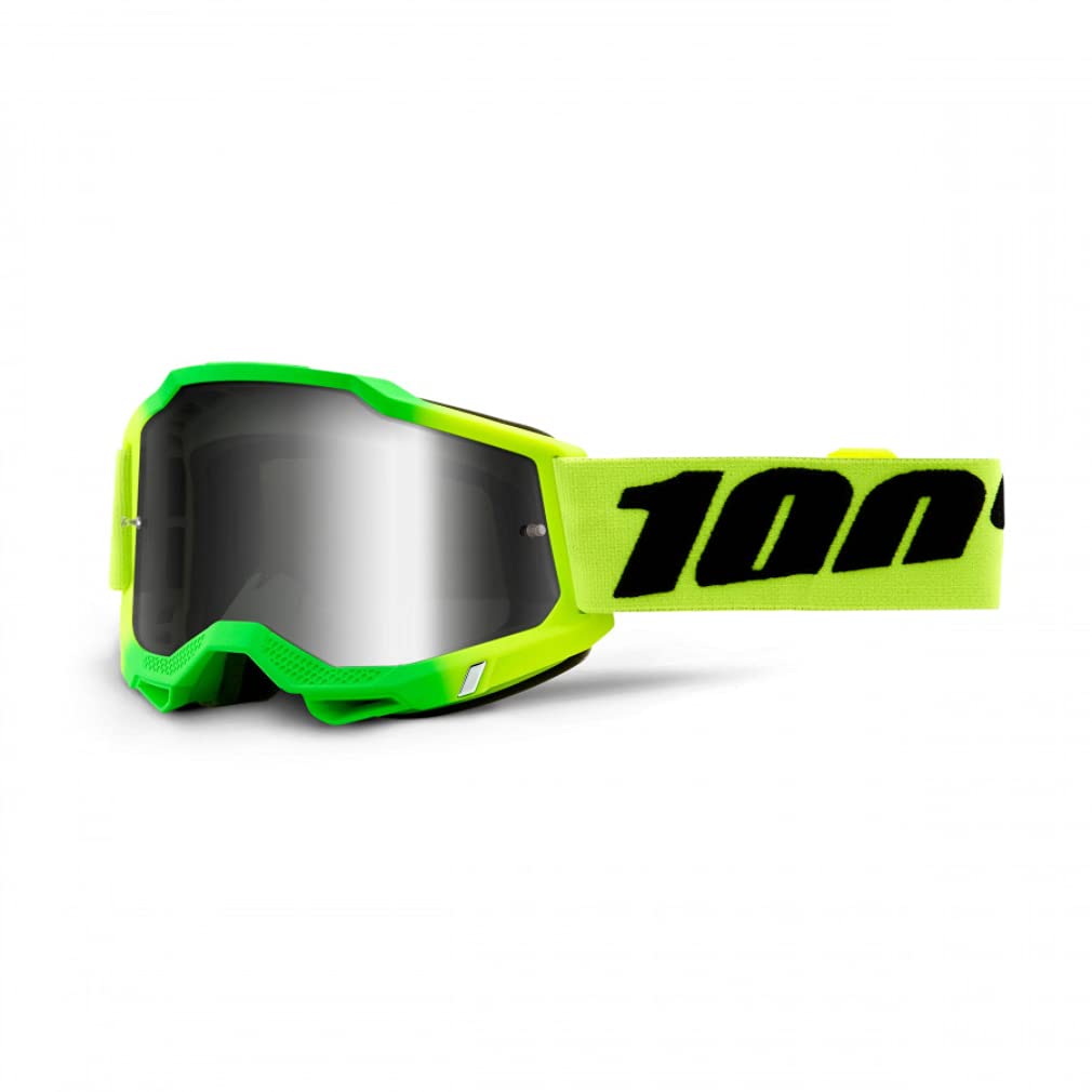 100% Accuri 2 Motocross & Mountain Biking Adult Goggles (Travis - Mirror Silver Lens)