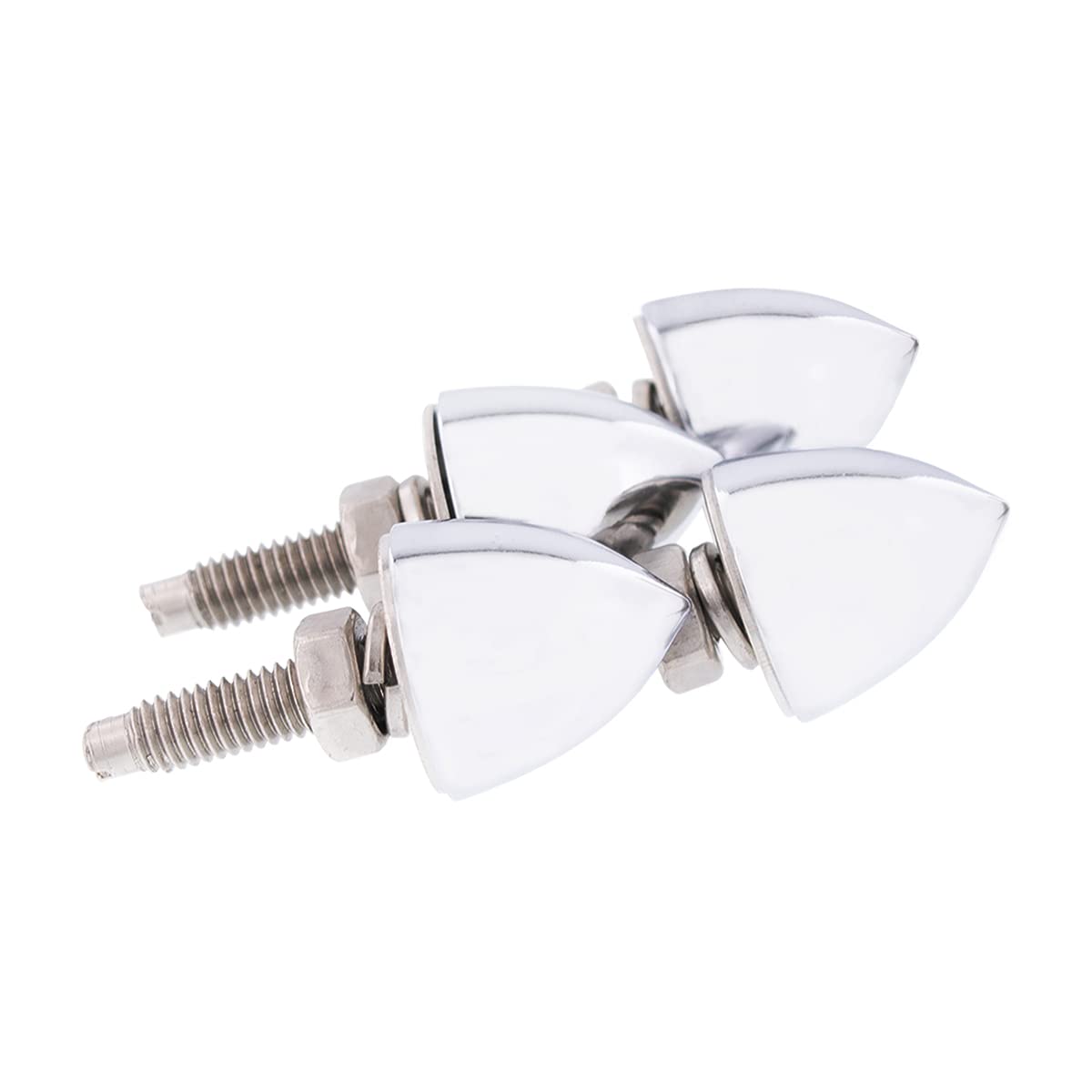 United Pacific Universal Chrome Bullet License Plate Fastener Screw Caps For Standard License Plates, 1-Inch Stud W/Metric M6 X