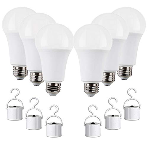 Laborate Lighting Rechargeable Led Light Bulbs With Battery Backup, Emergency Led Bulb, Pack Of 6, Led 60 Watt Bulb