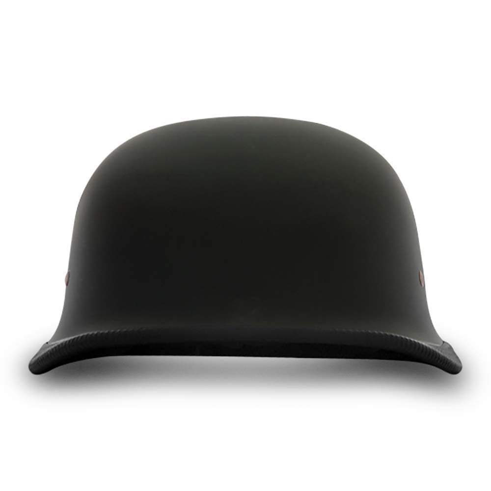 Daytona Helmets German Style Novelty Motorcycle Helmet - Timeless Classic Design, Comfortable Padded Liner, Adjustable Leather C