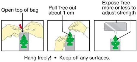 Little Trees Car Air Freshener | Hanging Paper Tree For Home Or Car | Leather Scent | 3 Pack