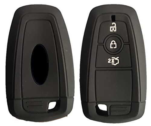 Shopoflux Silicone Smart Key Cover Compatible With Endeavour | Figo | Aspire | Freestyle Titanium (Pack 2 Black Silicon)