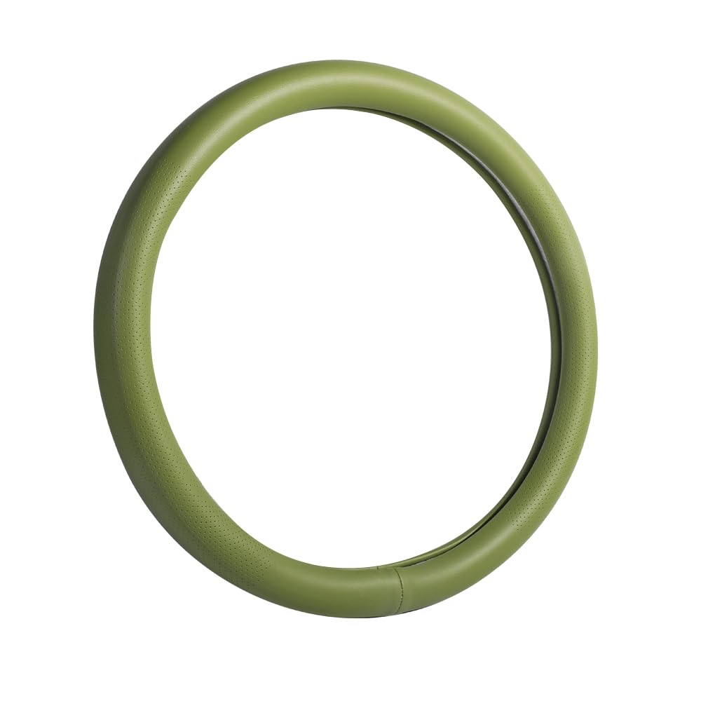 Vargtr Car Steering Wheel Cover,Universal 15 Inch Premium Leather Car Steering Wheel Cover,Best Grip,Perforated Design,Breathabl