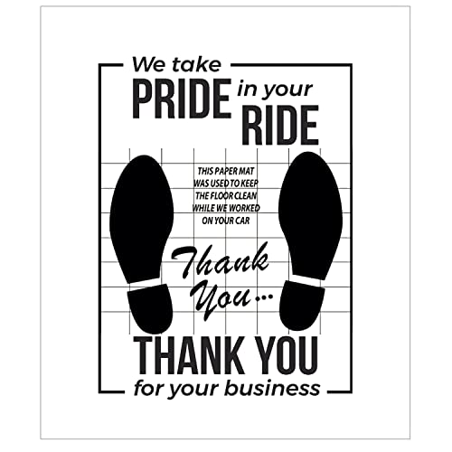 Chimailong Paper Floor Mats For Cars Disposable : 100 Pcs White Disposable Floor Cars Auto Vehicles Automotive Mat Covers Protec