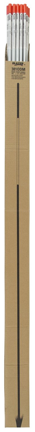 Blazer International 381Odm-24 Orange 48-Inch Fiberglass Pole Reflective Driveway Marker, 24 Pack