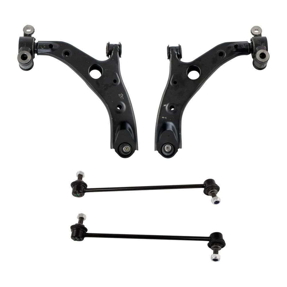 TRQ Suspension Kit Control Arm with Ball Joint Sway Bar Stabilizer Link Compatible with 2014-2018 Mazda 3
