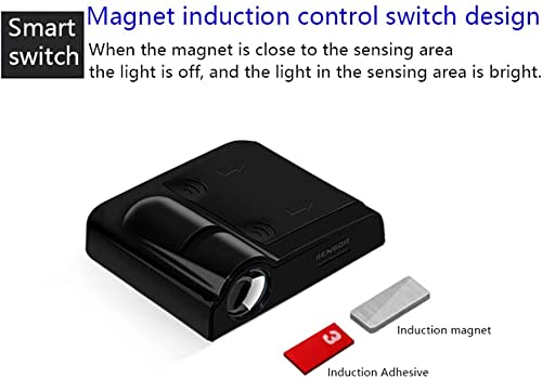 Car Door Lights Logo Projector, 2Pcs Car Door Projector Lights Welcome Courtesy Ghost Shadow Lamp Fit For All Car Models By Flyeego (Fire Horse)