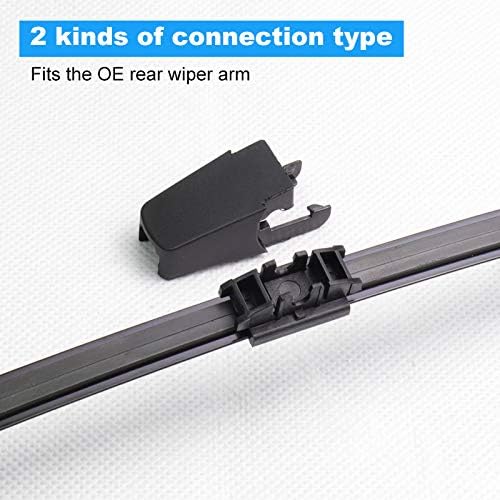 Rear Wiper Blade,ASLAM 15G Rear Windshield Wiper Blades Type-E for Original Equipment Replacement,Exact Fit(Pack of 2)