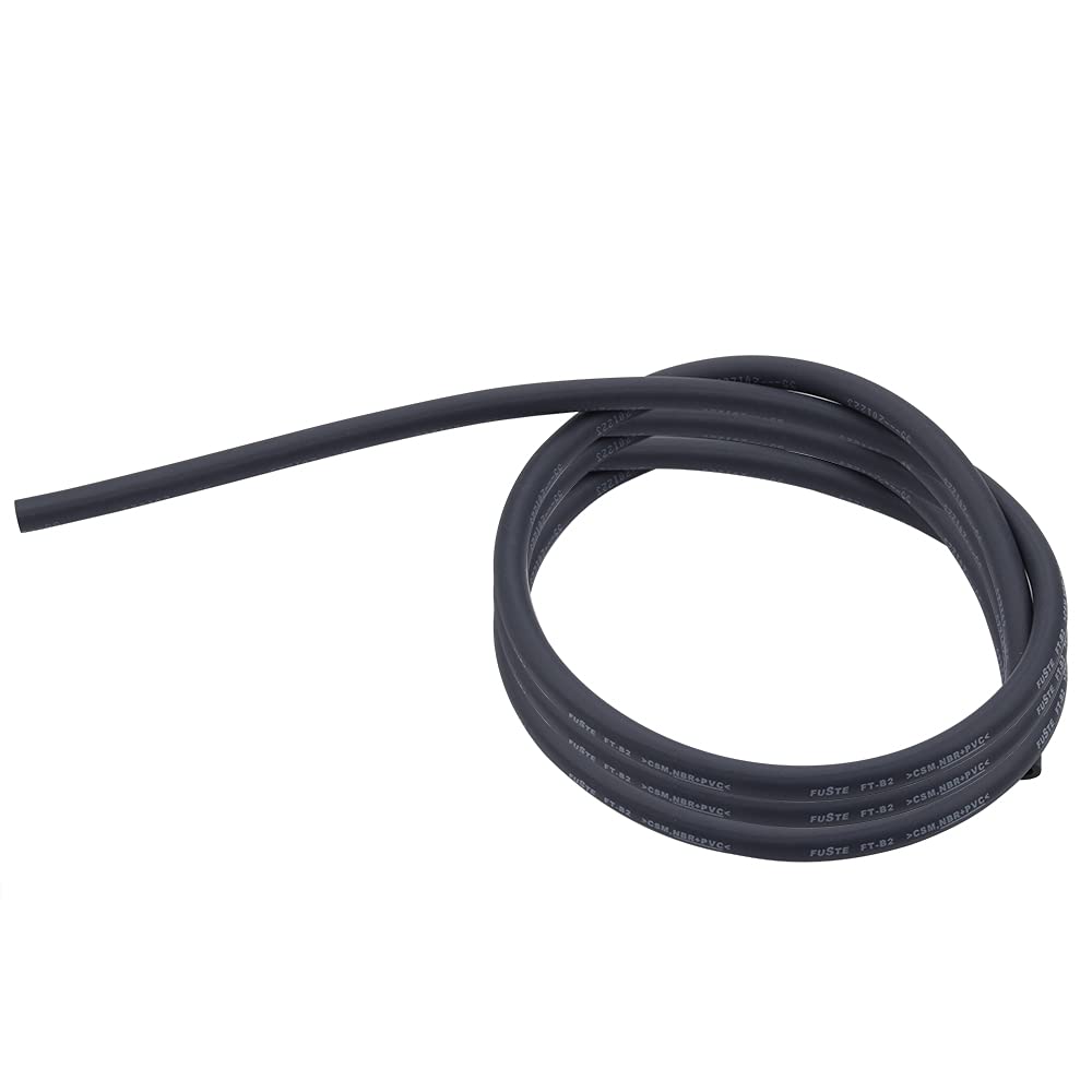 Wetenex 5.5mm Fuel Line Hose (ID 5.5mm, OD 10mm) - 5ft Gas Tube with 10 Clamps for ATV, Dirt Bike,