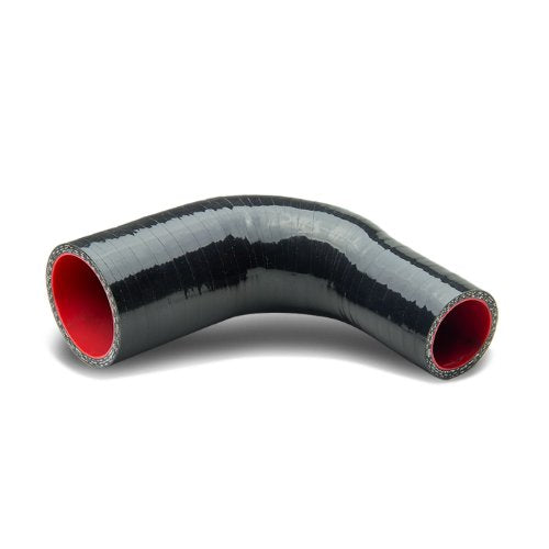 Auto Dynasty 1 Inches To 1.25 Inches 90 Degree Elbow Turbo/Intercooler/Intake Piping Coupler Reducer Silicone Hose, Black & Red