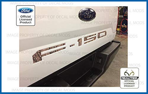 Decal Mods Tailgate (Thin) Decals Stickers (Thin) Letters Kit Insert Indent For Ford F150 (2018-2020) (Realtree - Ap)