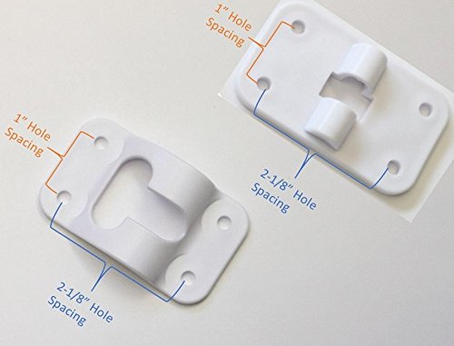 H. Bowes 2 Pack: Rv T-Style Door Holder Catch 3-1/2'' For Latch Holder Camper Trailer Cargo Hatch White