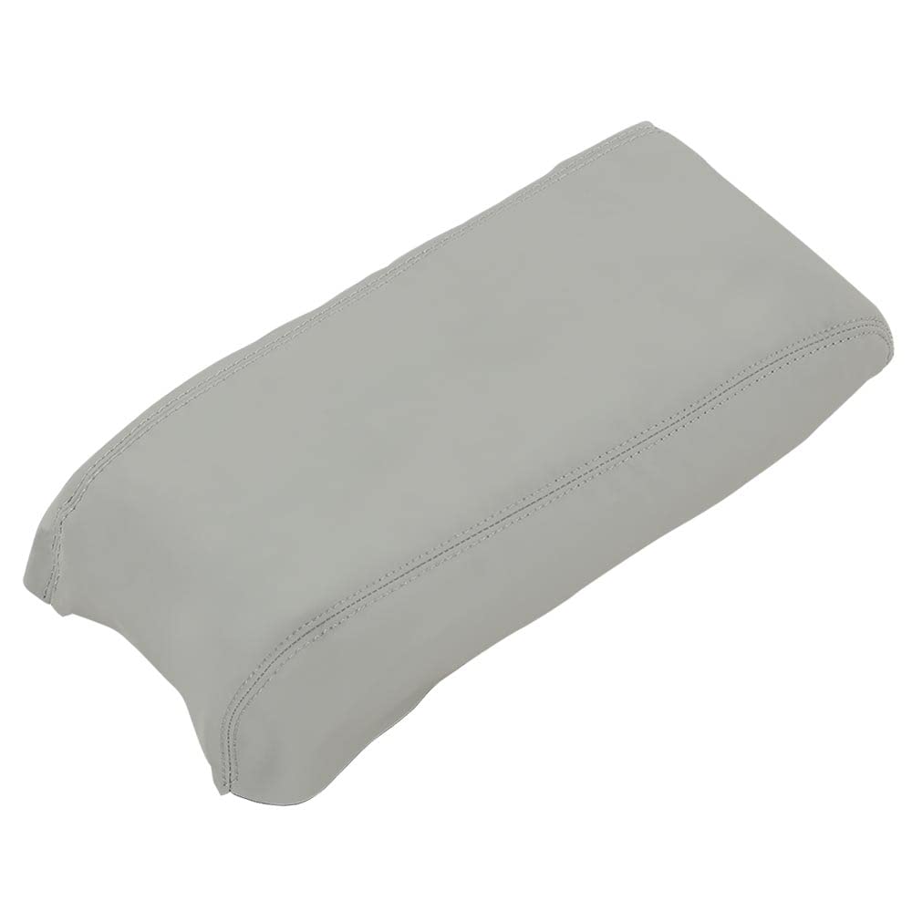 Pit66 Center Console Lid Armrest Cover Compatible With 2015-2019 Hyundai Sonata Gray