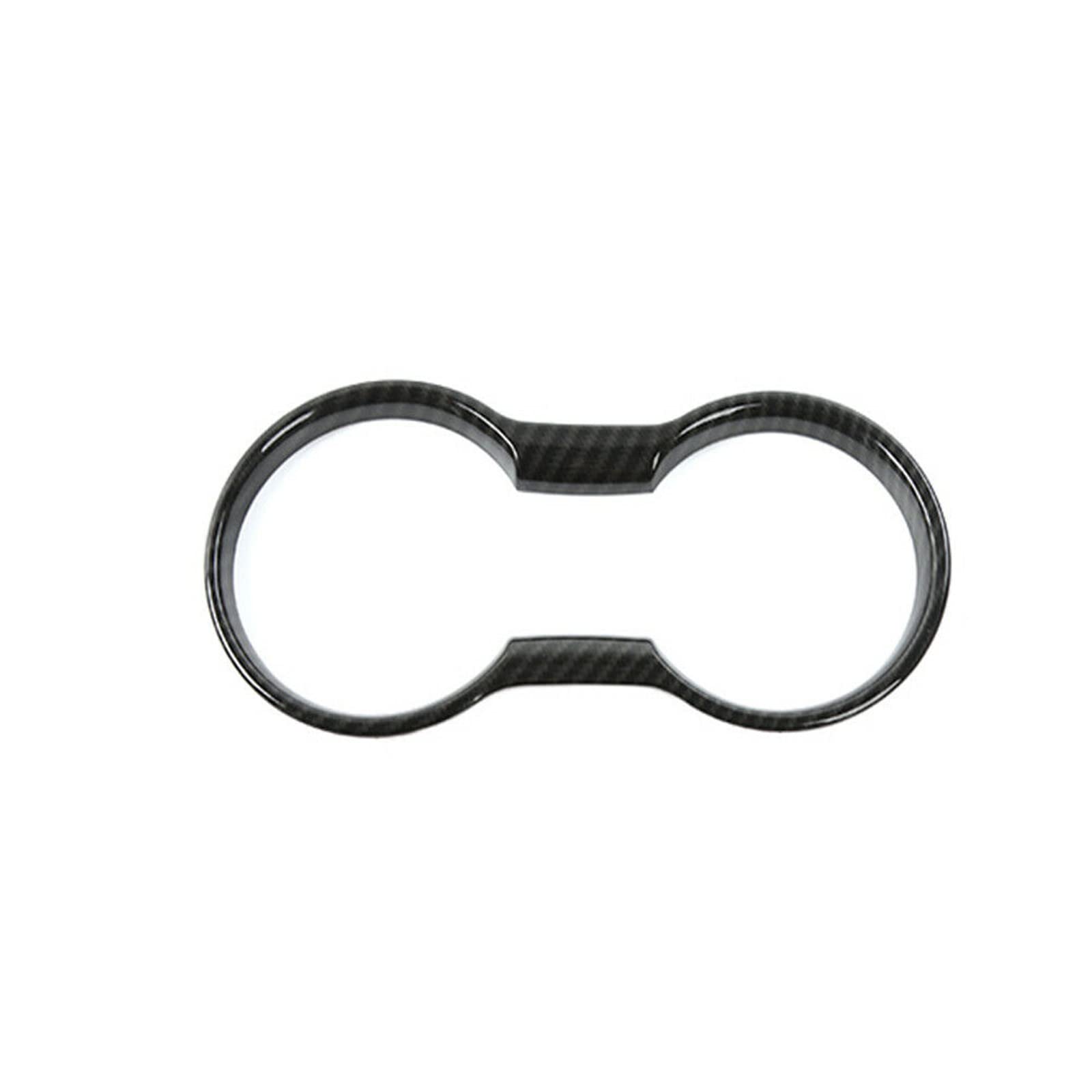 Kdfuhrui Car Water Cup Holder Frame Decoration For Ford Mustang Accessories 2015 2016 2017 2018 2019 2020 2021 2022 2023, Interior Accessories,Black Carbon Fiber