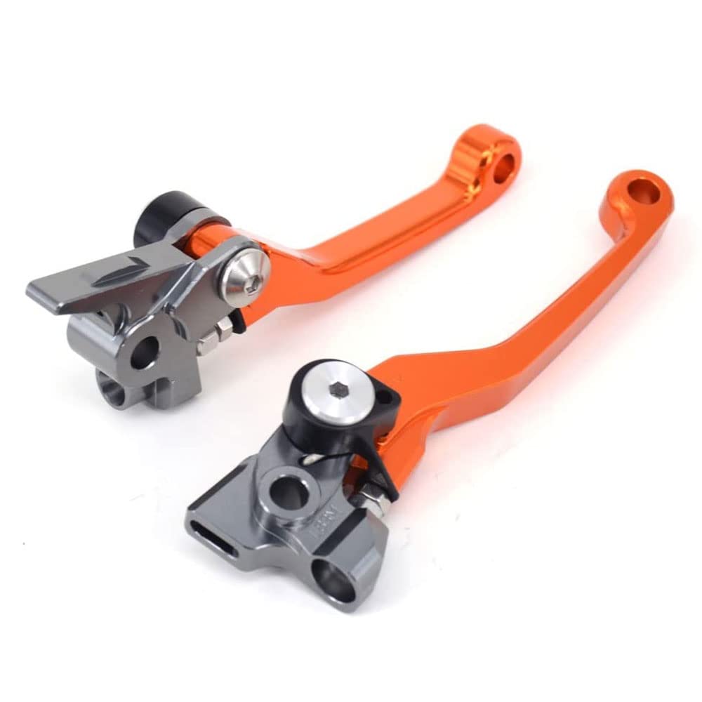 Jfg Racing Dirt Bike Foldable Clutch Brake Levers,Clutch Lever Breakaway Levers For 125 150 250 300 350 450 500 Sx Xc Exc Sxf Excf Xcw Xcf Tpi Xcfw Smr Orange