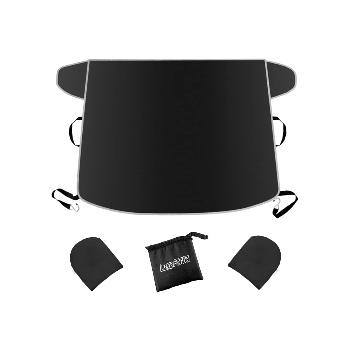 Car Windshield Snow Cover, Winter Frost Windshield Snow Ice Removal Cover/Protector, Waterproof Windproof Sunshade Snow Cover Wi