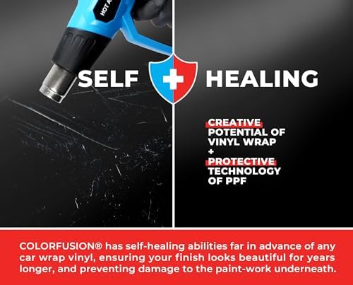 Colorfusion Ppf By Vvivid, Matte Black Dry Apply Ppf Vinyl Car Wrap Roll 60Ft X 5Ft