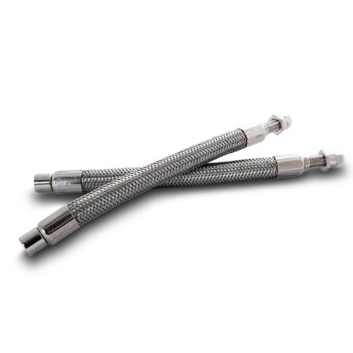 Pacific Dualies 18000 7 Inch Braided Stainless Steel Valve Stem Extension System - Set Of 2