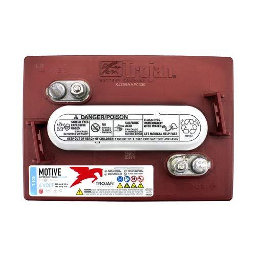 Trojan T-105 GC2 6V 225Ah Deep Cycle Flooded Lead Acid Battery x4