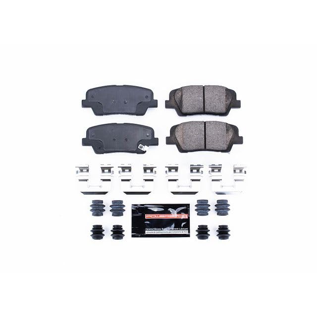 Power Stop Z23-1284 Rear Ceramic Brake Pads with Hardware For Genesis G70, Genesis G80, Entourage, Equus, Gene, Genesis Coupe, S