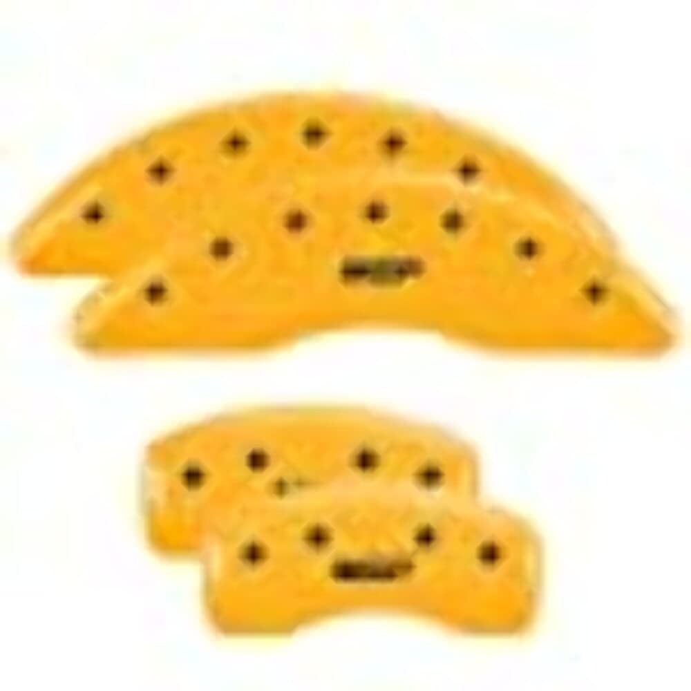 Mgp Caliper Covers 14258Smgpyl Mgp Yellow Powder Coat Finish, Black Characters, Set Of 4