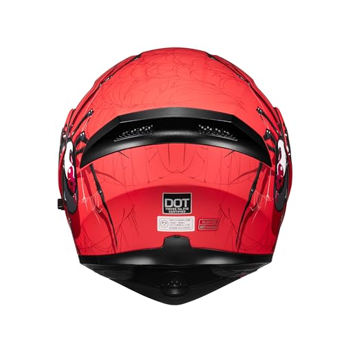 KYPARA Motorcycle Dual Visor Full Face Helmet, Medium, ABS-709S, Multi-Color, DOT Certified