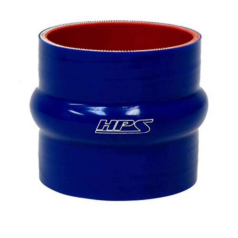 Hps Htshc-162-L4-Blue High Temperature 4-Ply Reinforced Silicone Hump Coupler Hose, 90 Psi Maximum Pressure, 4'' Length, 1-5/8''