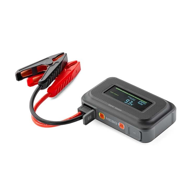NEBO Assist 2000XP Jump Starter | 2000 Amps, 55.5Wh Power Supply, Multi-Device Charging, and Integrated Floodlight, USB Compatib