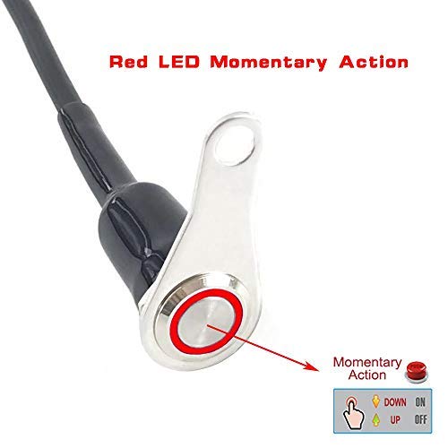 RAYANA Universal Stainless Steel LED Motorcycle Switch Horn Handlebar Adjustable Mount Waterproof Switches Button DC12V momentar