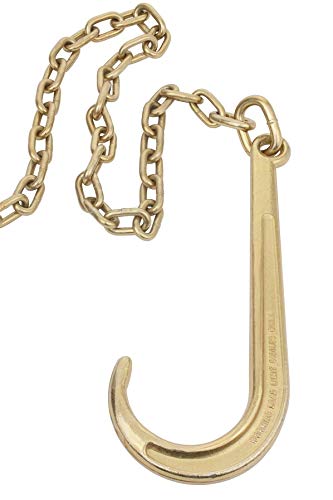 Mytee Products 4 Pack 5/16'' X6' Leg G70 15'' Long Shank J Hook Tow Chain W/Rtj Cluster Hook & Grab Hook - 4700 Lbs Wll Heavy Du