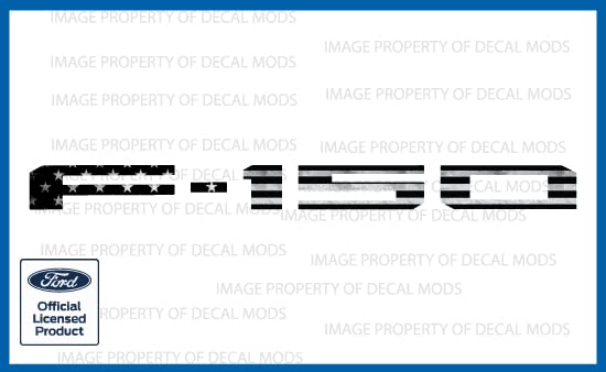 Decal Mods 2021-2024 Tailgate Insert Decals Letters Inlays Indent Stickers (Thin Decal Not Raised Letters) For Ford F150 (2021-2