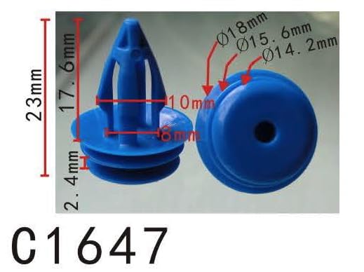 Autobahn88 Retainer Clip For Trunk Liner,Fender Flare, Compatible With Land Rover (Oem: Lr027255) (Pack Of 20)