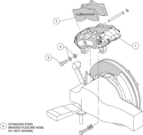 Wilwood 140-10790 Rear Brake Kit (65-82 Corvette Clear Anodized), Gray