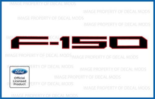 Decal Mods 2018-2020 F150 Tailgate Decals Stickers Letters (Thin) Kit Insert Indent For Ford F150 (2018-2020) (Thin Decal) (Blac