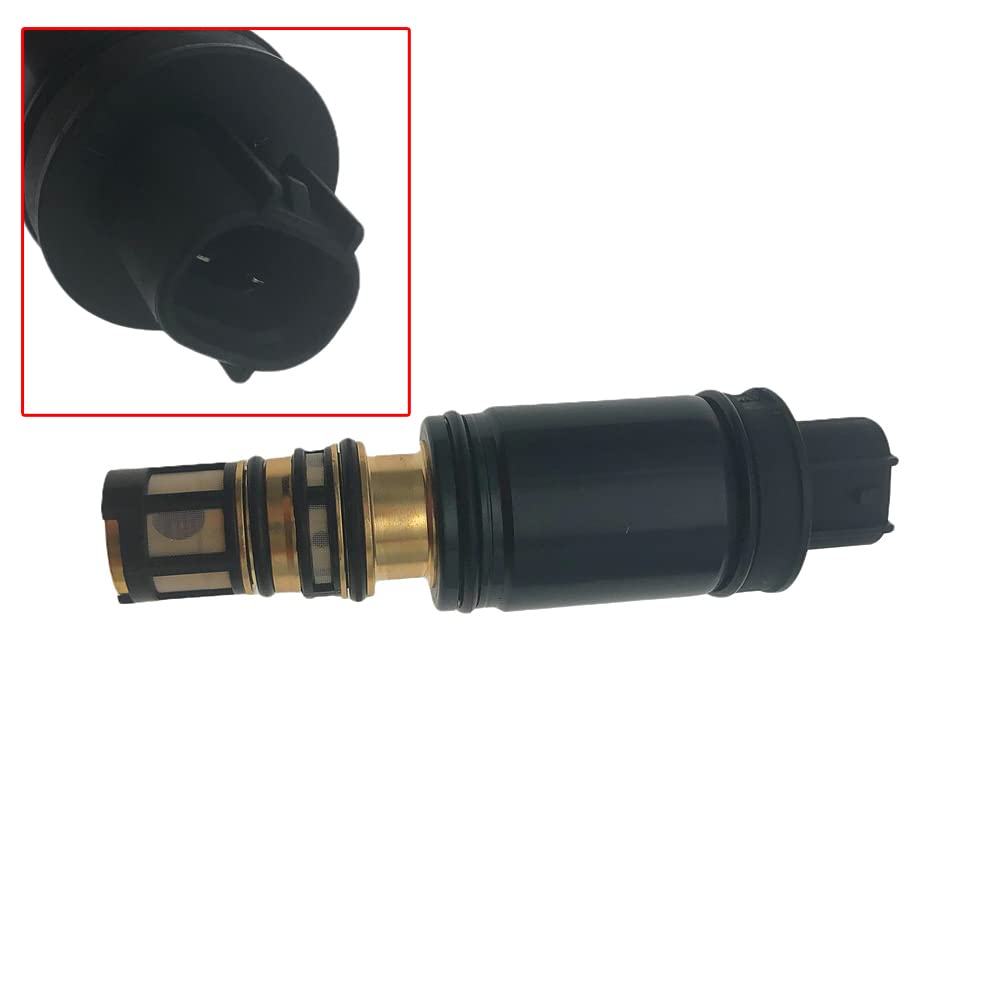 Generic Stainless Steel A/C Compressor Control Solenoid Valve Electronic 2 Pin Connector Compatible With Sienna 3.5 Liter V6 Engine 2011-2016 Replacement For Tsb19C Compressor