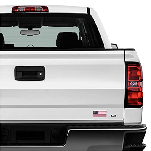 Patriot Accessories Red And Blue American Flag Metal Decal Auto Emblem