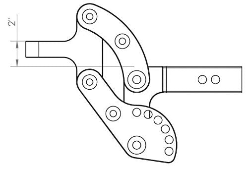 Jckel Rhino Hitch | 14K Lb, 7'' Drop Hitch W/ 2.5'' Shank | Adjustable Aluminum Trailer Hitch | Includes 2 Ball Convert-A-Ball S