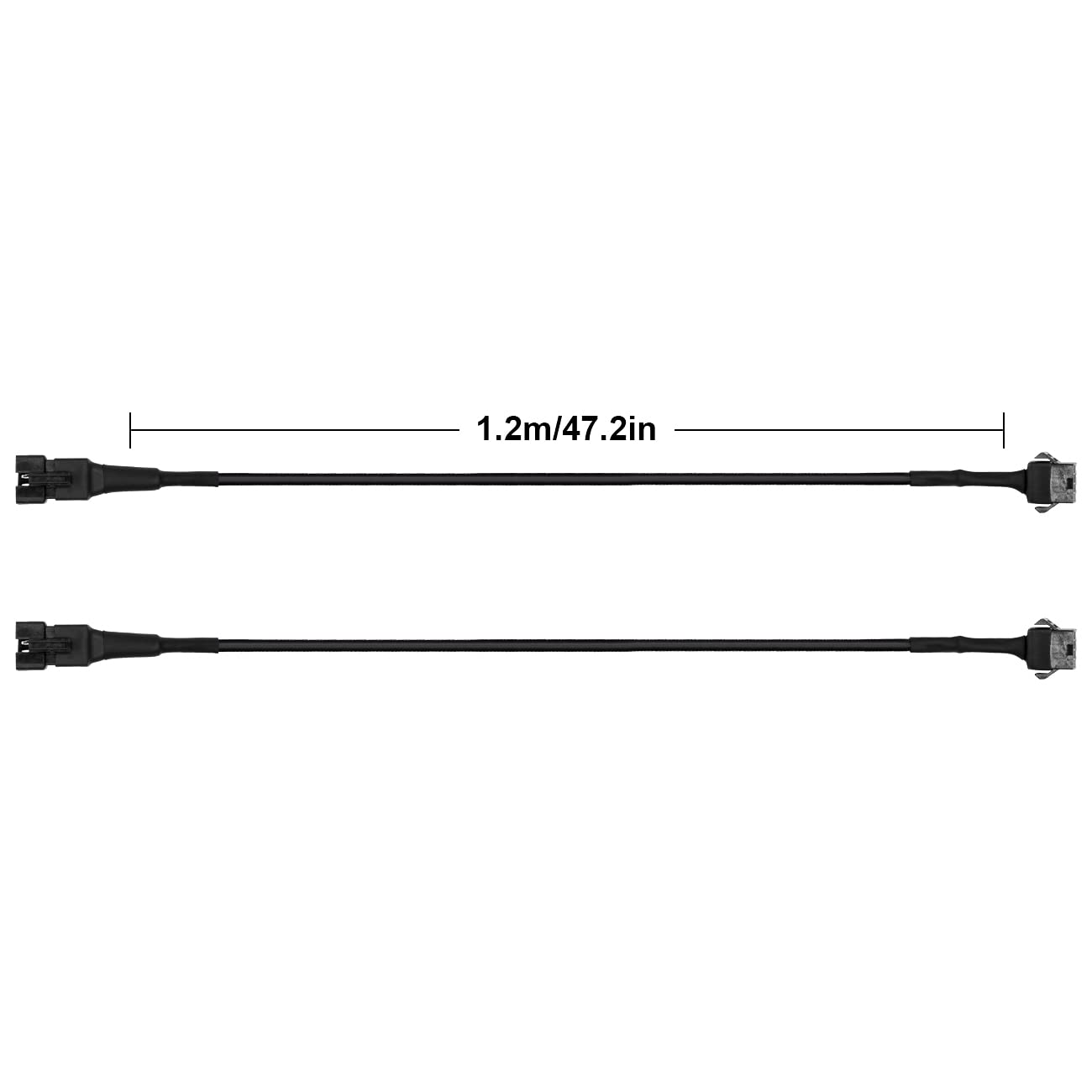 Yilaie 2 Pcs 47 Inch Extension Cables For Use With Led Rock Lights, Rgb Neon Accent Kits For Led Motorcycle Atv, Suv Car Light M