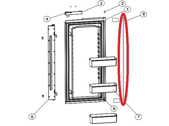 Norcold 627948 Panel Retainer