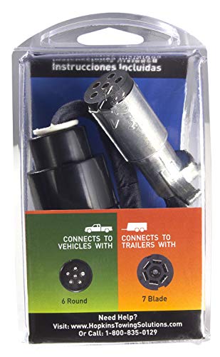 Hopkins Towing Solution 47435B 6 Round To 7 Blade Flex Adapter 6 Round To 7 Blade Flex Adapter