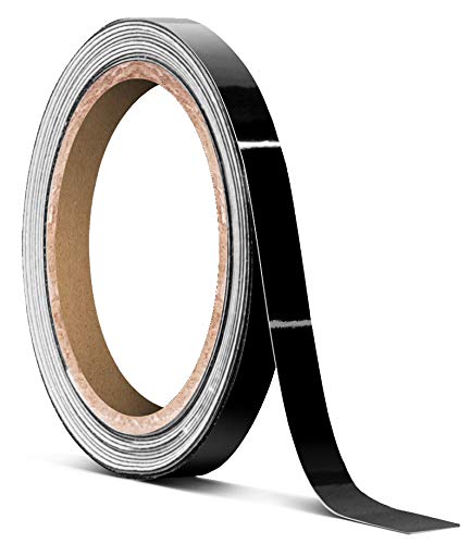 Vvivid Black Gloss Air-Release Adhesive Vinyl Tape Roll (1/4 Inch X 30Ft)