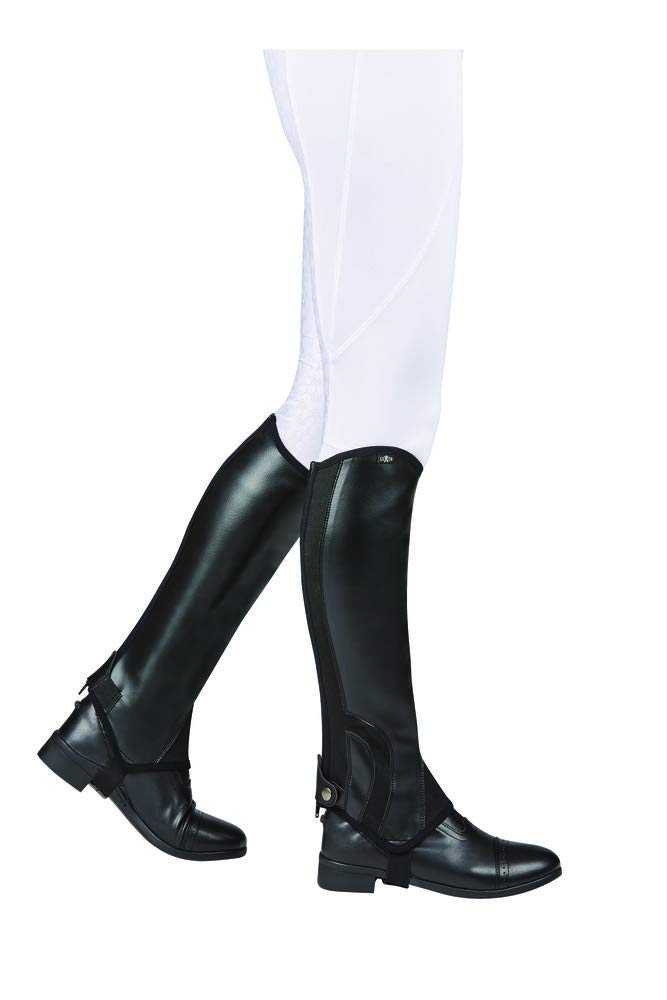 Saxon. Syntovia Half Chaps, Black, Adults Extra Large