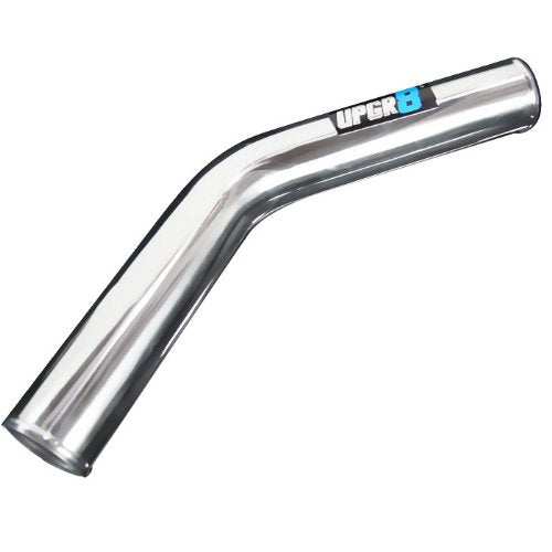 Upgr8 Universal Outside Diameter Polished Aluminum Pipe (3.0(76Mm), 45 Degree)